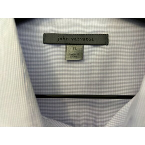 Me's John Varvatos Large Cotton Dress Shirt in Pale Lavender Purple - Picture 6 of 7